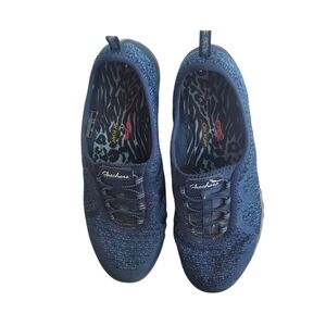 Sketchers Slip-ins: Brilliance - Night Shift Navy Blue Size 9